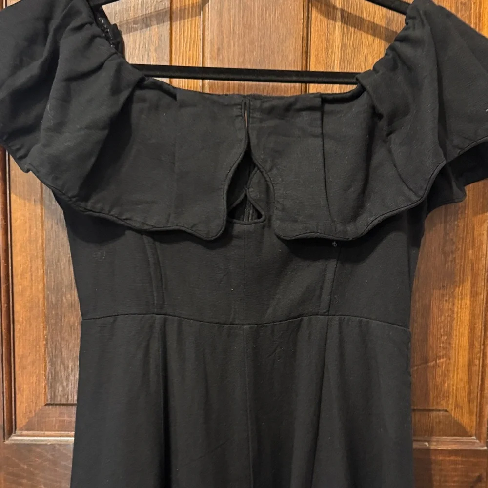 Sea New York Leona Black Strapless Off the Shoulder Dress NWT - Picture 3 of 4